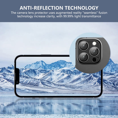 For iPhone 16 Pro / 16 Pro Max ENKAY Anti-reflection Camera Lens Aluminium Alloy Tempered Glass Film(Brown) - iPhone 16 Pro Max Tempered Glass by ENKAY | Online Shopping South Africa | PMC Jewellery | Buy Now Pay Later Mobicred