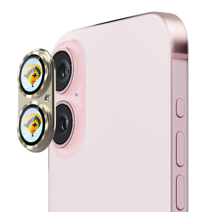 For iPhone 16 / 16 Plus ENKAY Anti-reflection Camera Lens Aluminium Alloy Tempered Glass Film(Pink) - iPhone 16 Plus Tempered Glass by ENKAY | Online Shopping South Africa | PMC Jewellery | Buy Now Pay Later Mobicred