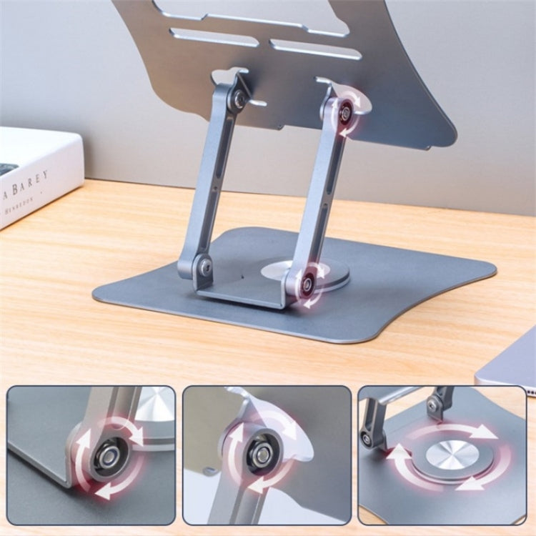 G69 Heat Dissipation Rotatable Notebook Desktop Stand Aluminum Alloy Foldable Laptop Bracket(Silver) - Laptop Stand by PMC Jewellery | Online Shopping South Africa | PMC Jewellery | Buy Now Pay Later Mobicred