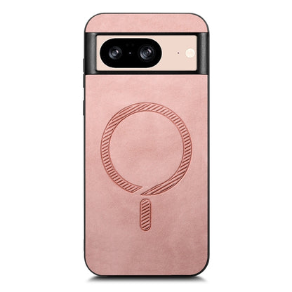 For Google Pixel 9 Pro XL Retro Magsafe Magnetic PU Back Cover Phone Case(Pink) - Google Cases by PMC Jewellery | Online Shopping South Africa | PMC Jewellery | Buy Now Pay Later Mobicred