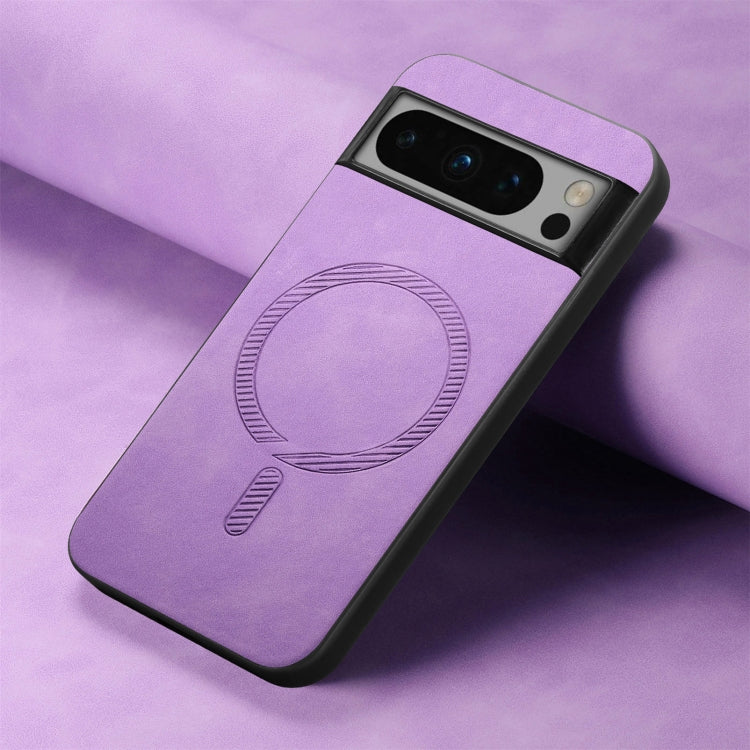 For Google Pixel 9 Pro XL Retro Magsafe Magnetic PU Back Cover Phone Case(Purple) - Google Cases by PMC Jewellery | Online Shopping South Africa | PMC Jewellery | Buy Now Pay Later Mobicred