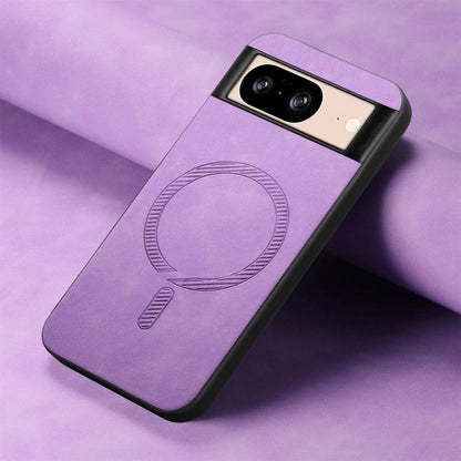 For Google Pixel 9 / 9 Pro Retro Magsafe Magnetic PU Back Cover Phone Case(Purple) - Google Cases by PMC Jewellery | Online Shopping South Africa | PMC Jewellery | Buy Now Pay Later Mobicred