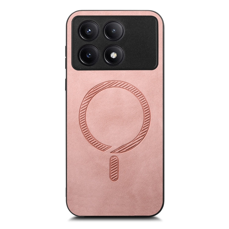 For Xiaomi Redmi K70 / K70 Pro 5G Solid Color Retro Magsafe PU Back Cover Phone Case(Pink) - K70 Pro Cases by PMC Jewellery | Online Shopping South Africa | PMC Jewellery | Buy Now Pay Later Mobicred