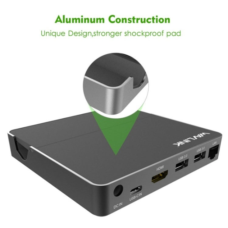 WAVLINK UHP3D01G Gigabit Ethernet USB 3.0 Multi-Function HUB 4K HD Docking Station(US Plug) - USB 3.0 HUB by WAVLINK | Online Shopping South Africa | PMC Jewellery | Buy Now Pay Later Mobicred