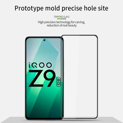 For vivo iQOO Z9 Global PINWUYO 9H 3D Curved Explosion-proof Tempered Glass Film(Black) - vivo Tempered Glass by PINWUYO | Online Shopping South Africa | PMC Jewellery | Buy Now Pay Later Mobicred