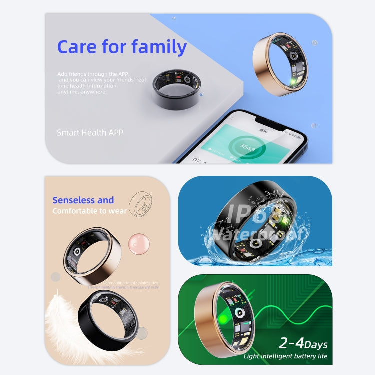 R11M SIZE 11 Smart Ring, Support Heart Rate / Blood Oxygen / Sleep / Multiple Sports Modes(Gold) - Smart Rings / Smart Telephones by PMC Jewellery | Online Shopping South Africa | PMC Jewellery | Buy Now Pay Later Mobicred