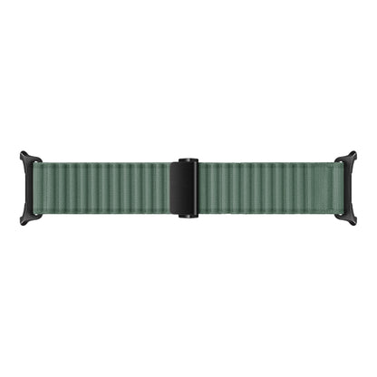 For Samsung Galaxy Watch Ultra 47mm Ocean Style Magnetic Buckle Braided Watch Band(Army Green) - Watch Bands by PMC Jewellery | Online Shopping South Africa | PMC Jewellery | Buy Now Pay Later Mobicred