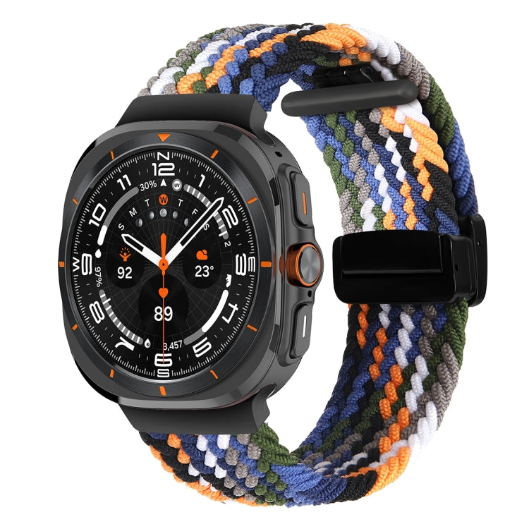 For Samsung Galaxy Watch Ultra 47mm Fold Magnetic Buckle Braided Watch Band(Denim) - Watch Bands by PMC Jewellery | Online Shopping South Africa | PMC Jewellery | Buy Now Pay Later Mobicred