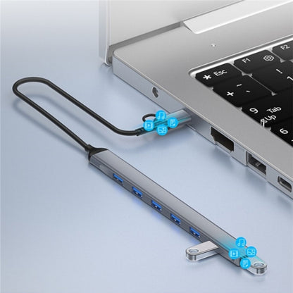 ADS-303D USB + Type-C to USB 3.0 + 6x USB 2.0 Splitter 7-in-1 Multifunctional Hub - USB 3.0 HUB by PMC Jewellery | Online Shopping South Africa | PMC Jewellery | Buy Now Pay Later Mobicred