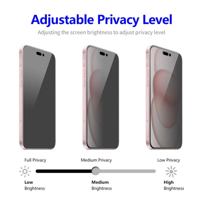 For iPhone 16 ENKAY Hat-Prince 28 Degree Anti-peeping Privacy Tempered Glass Film - iPhone 16 Tempered Glass by ENKAY | Online Shopping South Africa | PMC Jewellery | Buy Now Pay Later Mobicred