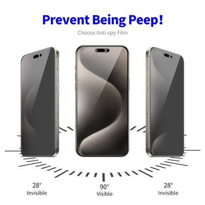 For iPhone 16 Pro Max 2pcs ENKAY Hat-Prince 28 Degree Anti-peeping Privacy Tempered Glass Film - iPhone 16 Pro Max Tempered Glass by ENKAY | Online Shopping South Africa | PMC Jewellery | Buy Now Pay Later Mobicred