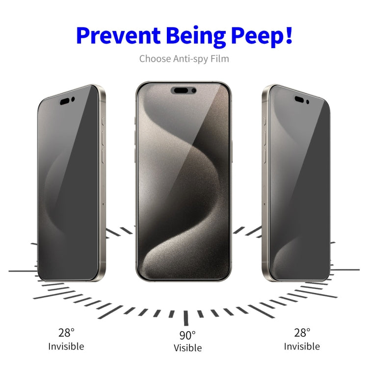 For iPhone 16 Pro 5pcs ENKAY Hat-Prince 28 Degree Anti-peeping Privacy Tempered Glass Film -  by ENKAY | Online Shopping South Africa | PMC Jewellery | Buy Now Pay Later Mobicred