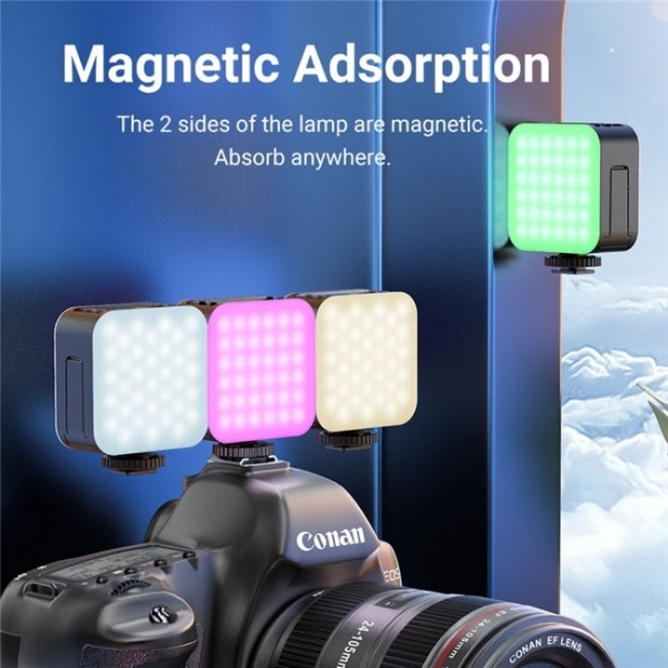 D02 Magnetic Adsorption Pocket RGB Video Lamp Mini LED Fill Light for Live Broadcast - Selfie Light by PMC Jewellery | Online Shopping South Africa | PMC Jewellery | Buy Now Pay Later Mobicred