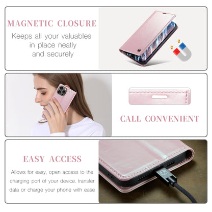 For iPhone 16 Pro Max CaseMe 003 Crazy Horse Texture Flip Leather Phone Case(Pink) - iPhone 16 Pro Max Cases by CaseMe | Online Shopping South Africa | PMC Jewellery | Buy Now Pay Later Mobicred