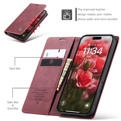 For iPhone 16 Plus CaseMe 013 Multifunctional Horizontal Flip Leather Phone Case(Red) - iPhone 16 Plus Cases by CaseMe | Online Shopping South Africa | PMC Jewellery | Buy Now Pay Later Mobicred