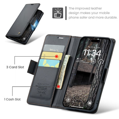 For iPhone 16 Pro Max CaseMe 023 Butterfly Buckle Litchi Texture RFID Anti-theft Leather Phone Case(Black) - iPhone 16 Pro Max Cases by CaseMe | Online Shopping South Africa | PMC Jewellery | Buy Now Pay Later Mobicred