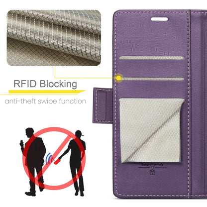 For iPhone 16 Plus CaseMe 023 Butterfly Buckle Litchi Texture RFID Anti-theft Leather Phone Case(Purple) - iPhone 16 Plus Cases by CaseMe | Online Shopping South Africa | PMC Jewellery | Buy Now Pay Later Mobicred