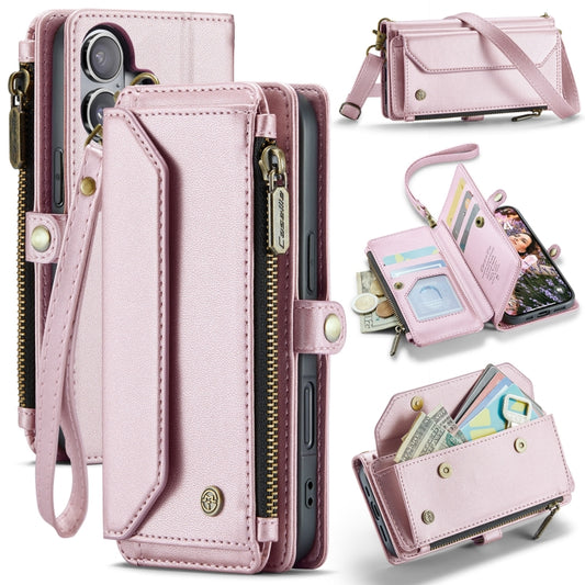 For iPhone 16 CaseMe C36 Card Slots Zipper Wallet RFID Anti-theft Leather Phone Case(Pink) - iPhone 16 Cases by CaseMe | Online Shopping South Africa | PMC Jewellery | Buy Now Pay Later Mobicred