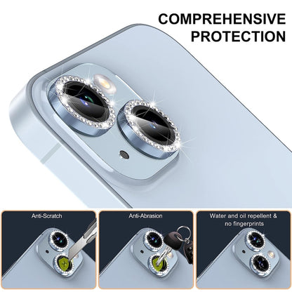 For iPhone 16 / 16 Plus ENKAY AR Anti-reflection Individual Diamond Ring Camera Lens Glass Full Film(Black) - iPhone 16 Plus Tempered Glass by ENKAY | Online Shopping South Africa | PMC Jewellery | Buy Now Pay Later Mobicred