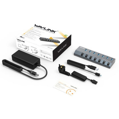 WAVLINK UH3076 5Gbps 7-port USB 3.0 Hub with Independent Switch and LED Indicator(AU Plug) - USB 3.0 HUB by WAVLINK | Online Shopping South Africa | PMC Jewellery | Buy Now Pay Later Mobicred