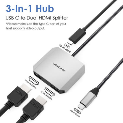 WAVLINK UHP510 Pro 87W PD Charging USB C to Dual HD Converter 4K 60Hz Monitor Adapter - Adapter by WAVLINK | Online Shopping South Africa | PMC Jewellery | Buy Now Pay Later Mobicred