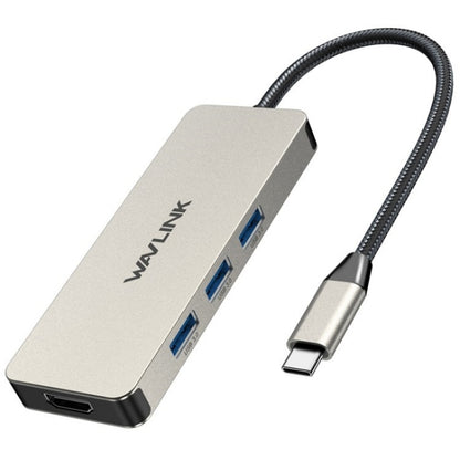 WAVLINK UHP3416 7-in-1 PD100W Charging SD / TF Card Reader 4K HD Type-C Docking Station(Silver) - USB HUB by WAVLINK | Online Shopping South Africa | PMC Jewellery | Buy Now Pay Later Mobicred