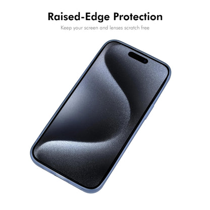 For iPhone 16 ENKAY Hat-Prince Translucent Matte TPU Phone Case with Lens Film(Blue) - iPhone 16 Cases by ENKAY | Online Shopping South Africa | PMC Jewellery | Buy Now Pay Later Mobicred