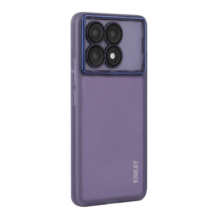 For Redmi K70 Ultra ENKAY Hat-Prince Translucent Matte TPU Phone Case with Lens Film(Purple) - Xiaomi Cases by ENKAY | Online Shopping South Africa | PMC Jewellery | Buy Now Pay Later Mobicred