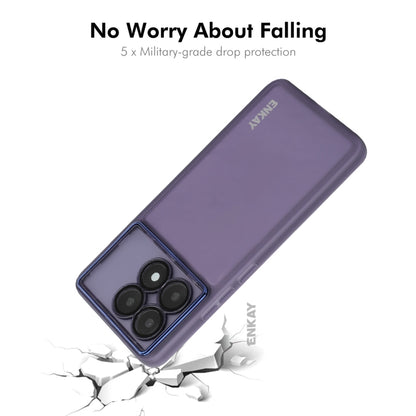 For Redmi K70 Ultra ENKAY Hat-Prince Translucent Matte TPU Phone Case with Lens Film(Purple) - Xiaomi Cases by ENKAY | Online Shopping South Africa | PMC Jewellery | Buy Now Pay Later Mobicred