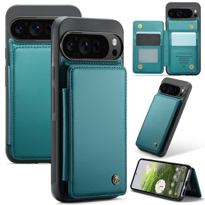 For Google Pixel 9 Pro XL CaseMe C22 Card Slots Holder RFID Anti-theft Phone Case(Green) - Google Cases by CaseMe | Online Shopping South Africa | PMC Jewellery | Buy Now Pay Later Mobicred