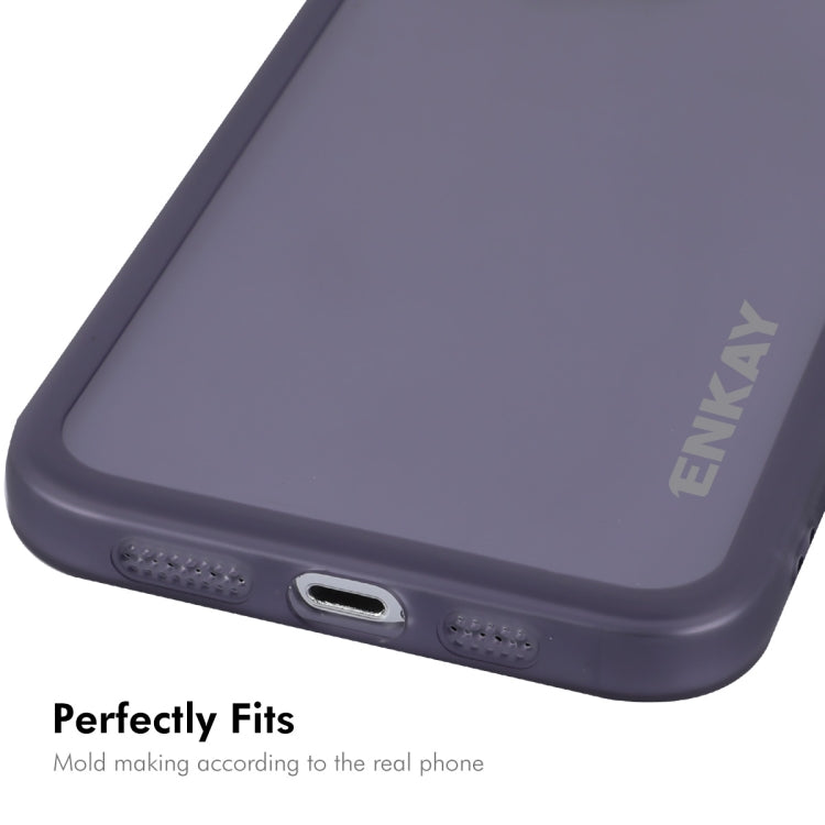 For iPhone 16 Pro Max ENKAY Hat-Prince Translucent Matte TPU Phone Case with Lens Film + 9H Big Arc Edge Film(Blue) - iPhone 16 Pro Max Cases by ENKAY | Online Shopping South Africa | PMC Jewellery | Buy Now Pay Later Mobicred