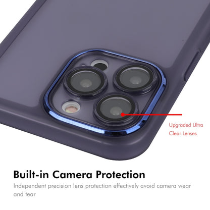 For iPhone 16 Pro Max ENKAY Hat-Prince Translucent Matte TPU Phone Case with Lens Film + 9H Big Arc Edge Film(Purple) - iPhone 16 Pro Max Cases by ENKAY | Online Shopping South Africa | PMC Jewellery | Buy Now Pay Later Mobicred