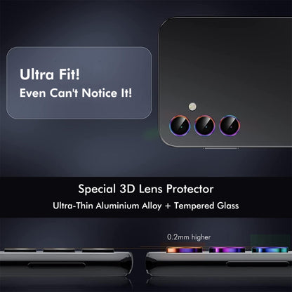 For OPPO Reno12 / Reno12 Pro Global ENKAY Hat-Prince 9H Rear Camera Lens Aluminium Alloy Tempered Glass Film(Silver) - Reno12 Pro Tempered Glass by ENKAY | Online Shopping South Africa | PMC Jewellery | Buy Now Pay Later Mobicred