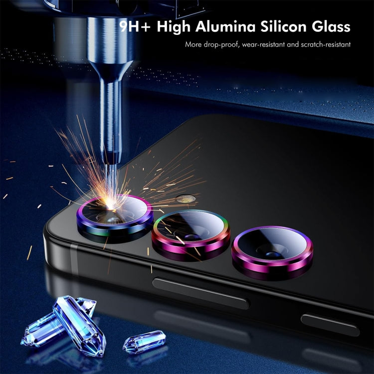 For OPPO Reno12 / Reno12 Pro Global ENKAY Hat-Prince 9H Rear Camera Lens Aluminium Alloy Tempered Glass Film(Colorful) - Reno12 Pro Tempered Glass by ENKAY | Online Shopping South Africa | PMC Jewellery | Buy Now Pay Later Mobicred