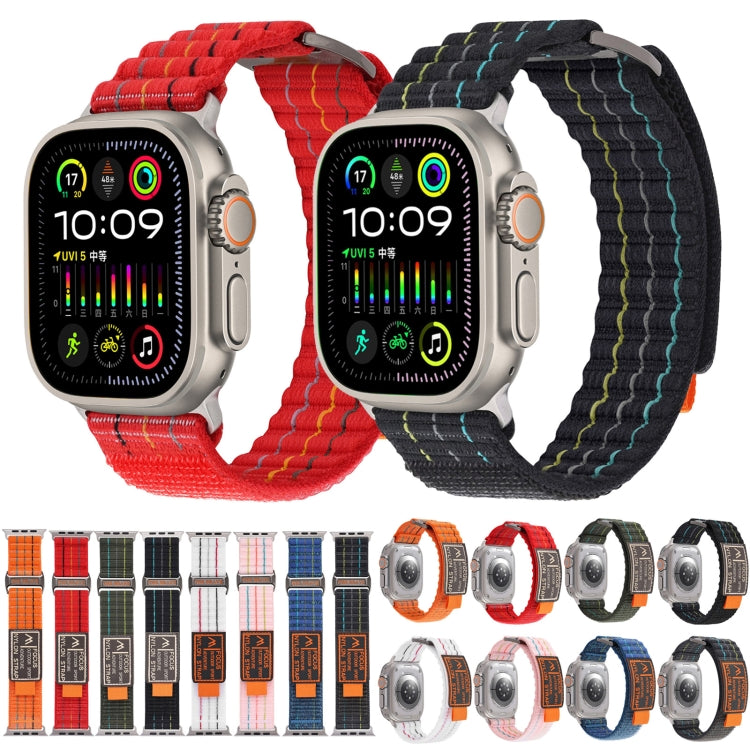 For Apple Watch Ultra 2 49mm Two Sections Nylon Hook and Loop Fastener Watch Band(Field Green) - Watch Bands by PMC Jewellery | Online Shopping South Africa | PMC Jewellery | Buy Now Pay Later Mobicred