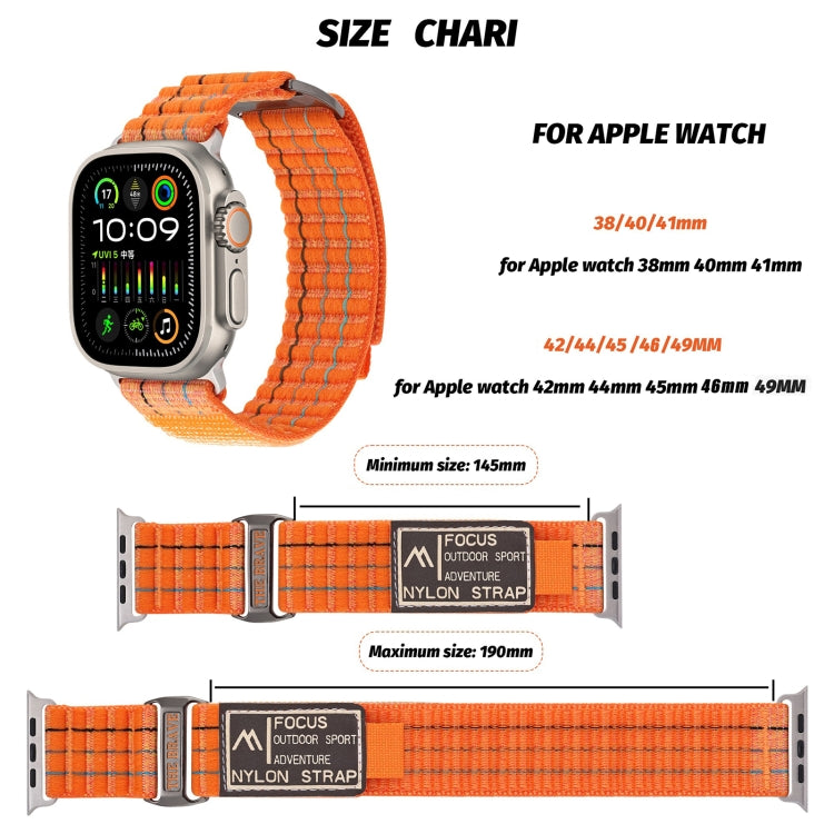 For Apple Watch Ultra 2 49mm Two Sections Nylon Hook and Loop Fastener Watch Band(Glacier White) - Watch Bands by PMC Jewellery | Online Shopping South Africa | PMC Jewellery | Buy Now Pay Later Mobicred