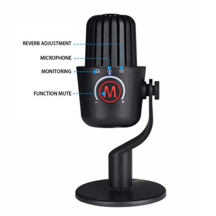 PDO-20 USB Gaming Desktop Microphone Noise Reduction Condenser Microphone(Black) - Microphone by PMC Jewellery | Online Shopping South Africa | PMC Jewellery | Buy Now Pay Later Mobicred