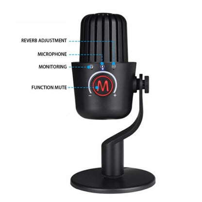 PDO-20 USB Gaming Desktop Microphone Noise Reduction Condenser Microphone(Pink) - Microphone by PMC Jewellery | Online Shopping South Africa | PMC Jewellery | Buy Now Pay Later Mobicred