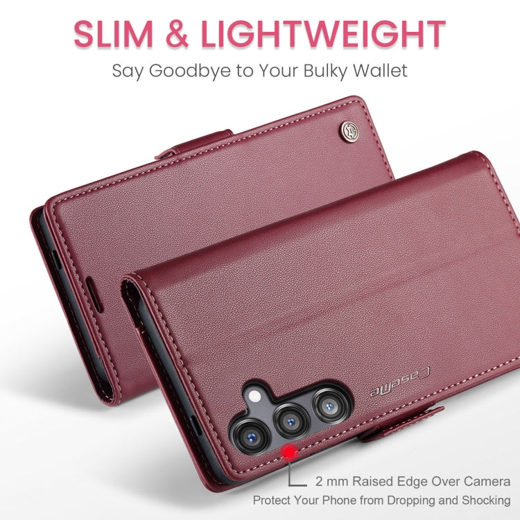 For Samsung Galaxy S24 FE 5G CaseMe 023 Butterfly Buckle Litchi Texture RFID Anti-theft Leather Phone Case(Red) - Galaxy S24 FE 5G Cases by CaseMe | Online Shopping South Africa | PMC Jewellery | Buy Now Pay Later Mobicred