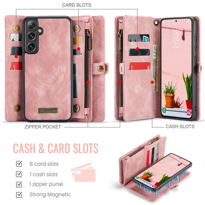 For Samsung Galaxy S24 FE 5G CaseMe 008 Detachable Multifunctional Leather Phone Case(Pink) - Galaxy S24 FE 5G Cases by CaseMe | Online Shopping South Africa | PMC Jewellery | Buy Now Pay Later Mobicred