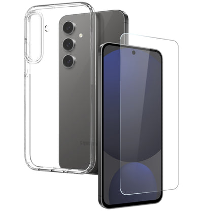 For Samsung Galaxy S25 5G NORTHJO TPU Case with Screen Film, Support Fingerprint Unlock(Transparent) - Galaxy S25 5G Cases by NORTHJO | Online Shopping South Africa | PMC Jewellery | Buy Now Pay Later Mobicred