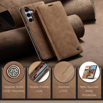 For Samsung Galaxy S25 5G CaseMe 013 Multifunctional Horizontal Flip Leather Phone Case(Brown) - Galaxy S25 5G Cases by CaseMe | Online Shopping South Africa | PMC Jewellery | Buy Now Pay Later Mobicred