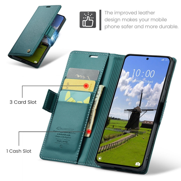 For Xiaomi 14T CaseMe 023 Butterfly Buckle Litchi Texture RFID Anti-theft Leather Phone Case(Green) - 14T Cases by CaseMe | Online Shopping South Africa | PMC Jewellery | Buy Now Pay Later Mobicred