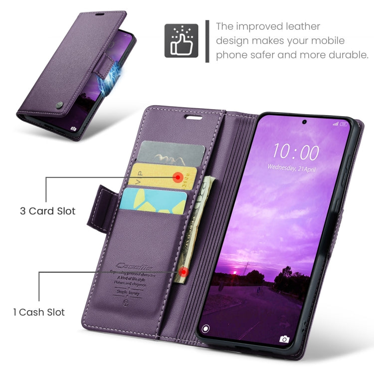 For Xiaomi 14T CaseMe 023 Butterfly Buckle Litchi Texture RFID Anti-theft Leather Phone Case(Purple) - 14T Cases by CaseMe | Online Shopping South Africa | PMC Jewellery | Buy Now Pay Later Mobicred