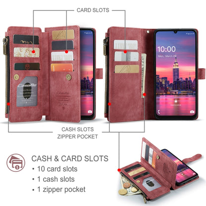 For Samsung Galaxy A16 5G CaseMe C30 Card Slots Zipper Wallet Leather Phone Case(Red) - Galaxy Phone Cases by CaseMe | Online Shopping South Africa | PMC Jewellery | Buy Now Pay Later Mobicred