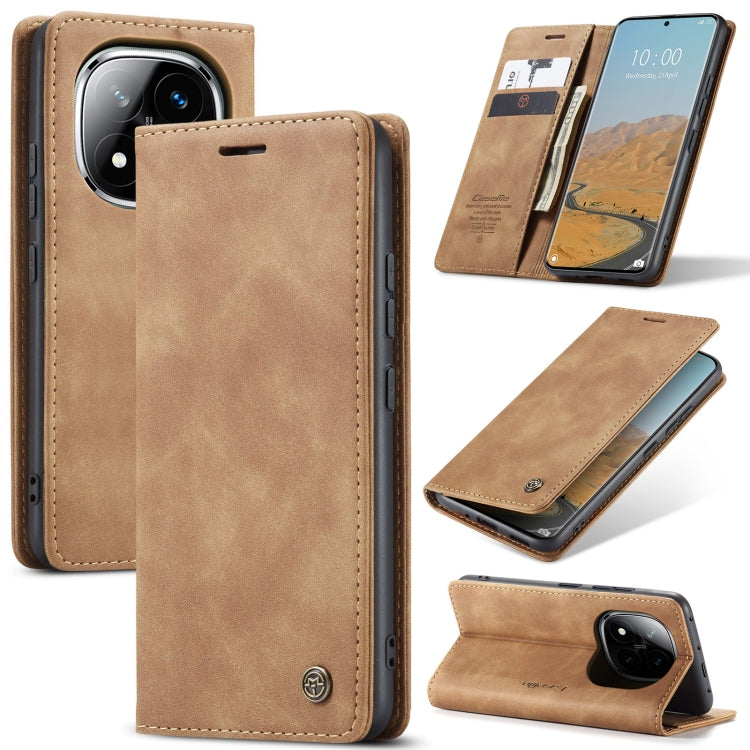 For Redmi Note 14 Pro 5G CaseMe 013 Multifunctional Horizontal Flip Leather Phone Case(Brown) - Note 14 Pro Cases by CaseMe | Online Shopping South Africa | PMC Jewellery | Buy Now Pay Later Mobicred