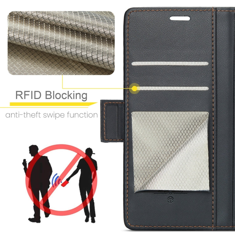 For Redmi Note 14 Pro 5G CaseMe 023 Butterfly Buckle Litchi Texture RFID Anti-theft Leather Phone Case(Black) - Note 14 Pro Cases by CaseMe | Online Shopping South Africa | PMC Jewellery | Buy Now Pay Later Mobicred