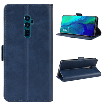 Dual-side Magnetic Buckle Horizontal Flip Leather Case for OPPO Reno 10x Zoom, with Holder & Card Slots & Wallet & Photo Frame(Dark Blue) - OPPO Cases by PMC Jewellery | Online Shopping South Africa | PMC Jewellery | Buy Now Pay Later Mobicred