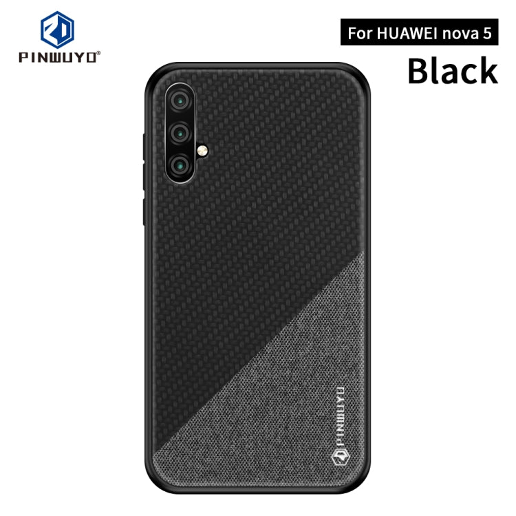 PINWUYO Honors Series Shockproof PC + TPU Protective Case for Huawei Nova 5(Black) - More Brand by PINWUYO | Online Shopping South Africa | PMC Jewellery | Buy Now Pay Later Mobicred