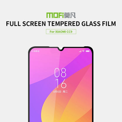 MOFI 9H 2.5D Full Screen Tempered Glass Film for Xiaomi Mi CC9(Black) -  by MOFI | Online Shopping South Africa | PMC Jewellery